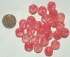 25 12x5mm Crystal Red Rounded Flat Disks